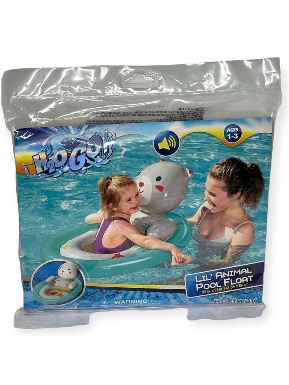 H2O Go Lil Animal Pool Float 32”‎ x 22”